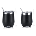thumbnail image 1 of Vaso Térmico  Bloosom De Acero Inoxidable 2 Pz Negro, 1 of 4