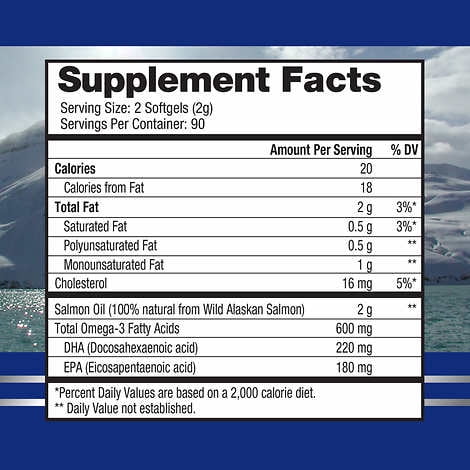 Buy Pure Alaska Omega-3 Wild Alaskan Salmon Oil Softgels, 1000 Mg, 180 Ct  Online in Turkey. 161903490