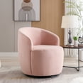 thumbnail image 2 of Swivel Barrel Chair With 360 ° Rotating Base Surrounding Backrest Velvet 250 Pounds Load Capacity Sofa Chair For Living Room, 2 of 9