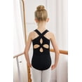 thumbnail image 4 of Oudiya Leotard for Girls Sleeveless Gymnastic Leotards Hollow Back Ballet Dance Unitards Bodysuit for 3-13Y, 4 of 7
