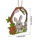 thumbnail image 2 of Adorno colgante de conejito de Pascua de madera | Decoración de árbol de Pascua DIY para niños | Colgante de puerta de pared de primavera | Manualidad creativa de decoración del hogar para niños, 2 of 2