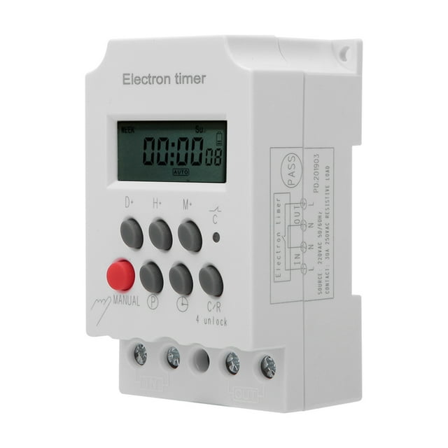 K II, interruptor temporizador electrónico microordenador interruptor de seguridad para el hogar funcionalidad versátil