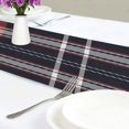thumbnail image 6 of GZHJMY White Black Plaid1 Table Runner Machine Washable Polyester Table Runner Rectangle Reversible Dresser Scarves Table Decor 13 x 70 Inch, 6 of 7