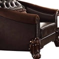 thumbnail image 4 of 43" Dark Brown Faux Leather Tufted Barrel Chair, 4 of 5