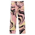 thumbnail image 4 of Abstract Swirl Pattern Print Winter Female Pants Flannel High Waist Women Pants Lady Warm Straight Leg Plush Trousers, 4 of 7