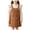 Khaki, variant on JUMEYU Toddler Girls Printed Shoulder Strap Dress and Long Sleeve Top Set Fall Outfit 6T 7T (Khaki,6-7 Years)