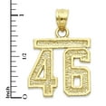 thumbnail image 5 of 10k Solid Gold Number Fourty Seven Necklace with 18" Rolo Chain, #47 Gold Charm Pendant Jewelry for Athletes, Sports Gifts for Him and Her, 5 of 5