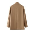 thumbnail image 4 of XFLWAM Blazer Jackets for Women Casual Open Front Business Work Office Suit Jacket Fashion Solid Color Cardigan Outerwear Coffee L, 4 of 4
