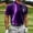 Purple, variant on Zysthvn Summer Mens Tops Short Sleeve Polo Athletic Golf Mens T Shirts Turn Down Collar Printed Shirts