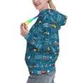 thumbnail image 2 of Daiia Construction Trucks Pattern Women's Fashion Hoodies & Sweatshirts with Kangaroo Pocket Hooded Sweatshirt with Eye-catching Drawstrings-X-Large, 2 of 7