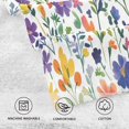 thumbnail image 5 of Yayeee 2 Pack Hand Towels for Bathroom 100% Cotton 16" x 28" Soft Absorbent Kitchen Towel, Green Wildflower Pattern, 5 of 7