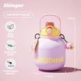 thumbnail image 6 of Sidagar 60 oz Large Stainless Steel Insulated Water Bottle with Straw Lid and Carry Handle, Leak-Resistant, Purple, 6 of 10