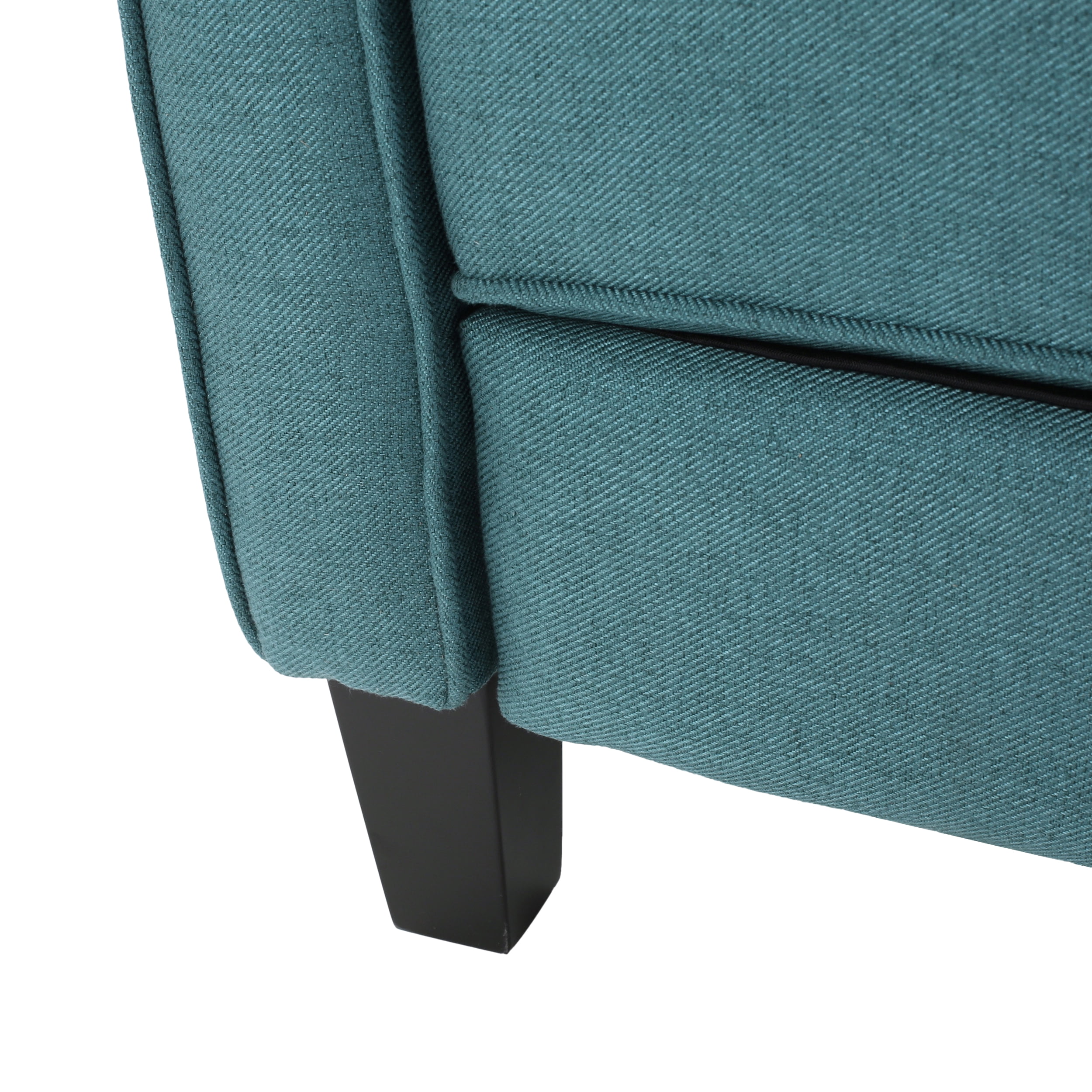 Noble House Kyley Fabric Recliner, Set of 2, Dark Teal, Dark Brown