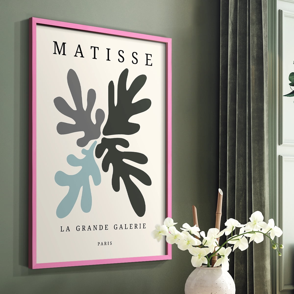 Matisse CCCLXXXIII in Pink Solid Wood 11 x 14 Framed Print