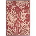 thumbnail image 2 of Safavieh Courtyard Crystal Floral Indoor/Outdoor Area Rug, Red/Natural, 6'7" x 9'6", 2 of 12