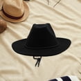 thumbnail image 6 of Cowboy Hat Jazz Hat Decor Cowgirl Hats for Wedding Holiday Stage Performance Black, 6 of 8