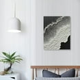 thumbnail image 3 of COMIO Hand Painted 3D Beach Wave Landscape Oil Painting Black and White Abstract Canvas art Mural Family Wall art Deco Painting 16x20in, 3 of 4