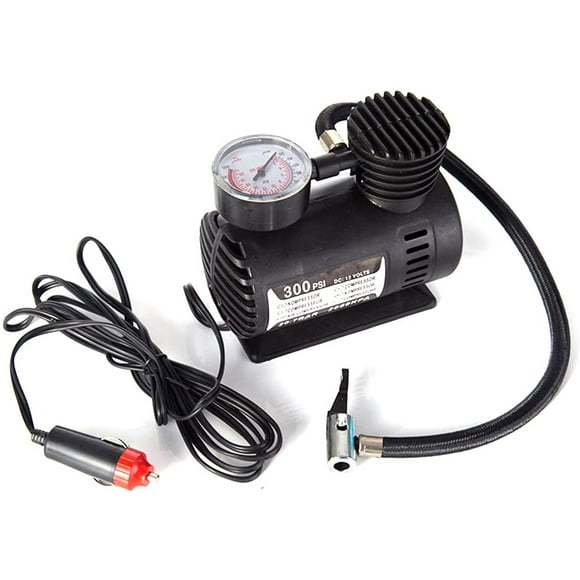 Car Tire Inflator Auto Mini Air Compressor Tire Pump With Pressure Gauge For Car Bicycle