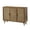 WALNUT, variant on Boho Wooden 3-Door Sideboard Buffet with Rattan Doors Storage Cabinet Walnut