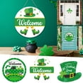 thumbnail image 6 of AYktou 9.84" Happy St.Patricks Day Door Sign Wooden Hanging Decor Farmhouse Rustic Door Decoration St. Patrick's Day Wreath Sign Ornament for Home Indoor Outdoor Holiday Farmhouse Window, 6 of 6