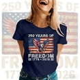 thumbnail image 3 of 250th Anniversary USA Shirts Flag Vintage 250 Years American 1776 2026 250th USA Birthday T-Shirt, 3 of 5
