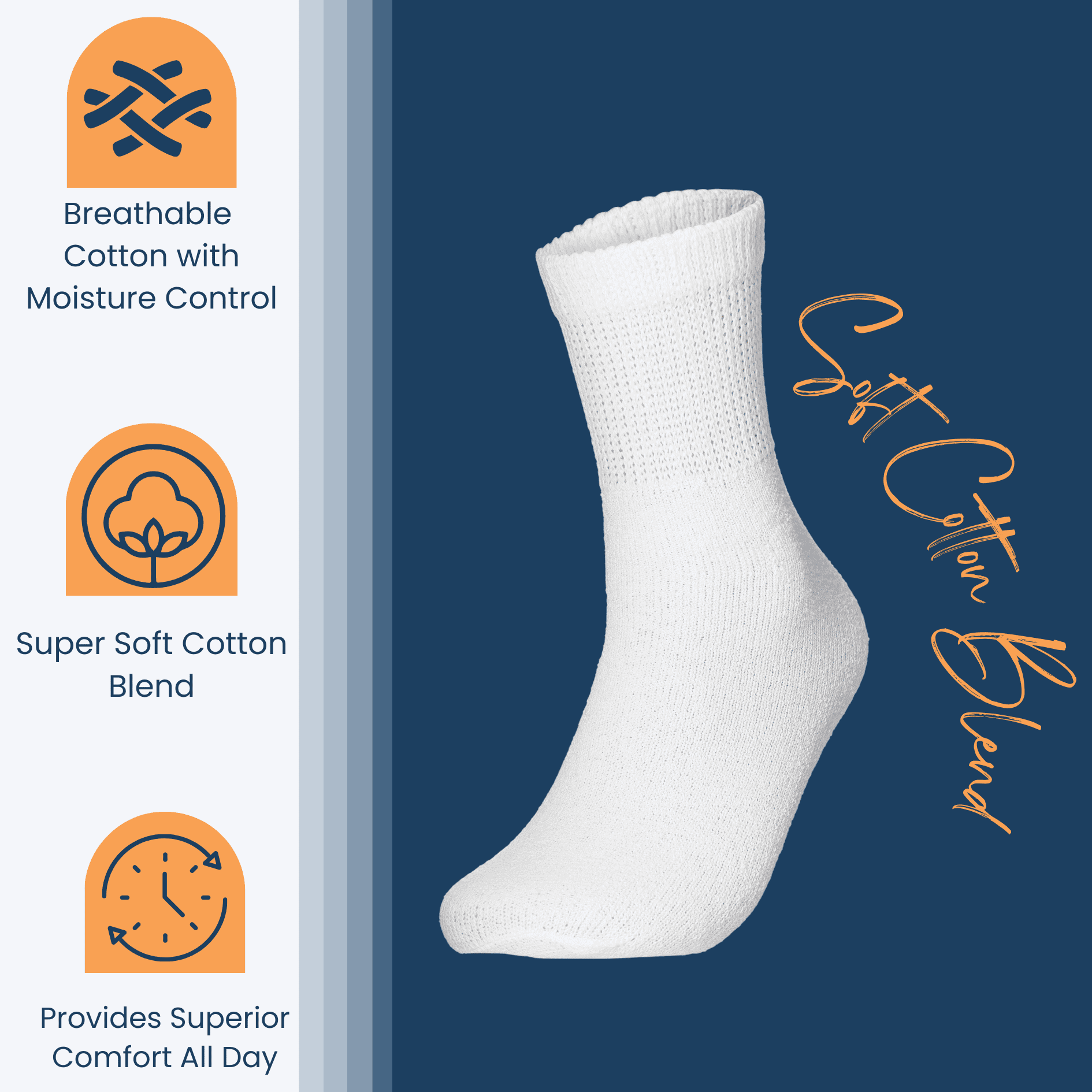 Special Essentials Diabetic Socks Ankle for Men & Women – 12 Pairs of Non-Binding Moisture-Wicking Neuropathy Socks