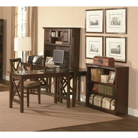 Atlantic Furniture Lexington 5 Piece Office Set In Antique Walnut Atlantic Furniture Lexington 5 Piece Office Set In Antique Walnut