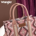 thumbnail image 3 of Wrangler Women's Boho Aztec Tote Bag - Stylish Shoulder Purse with Top Handle Satchel Design, Deep Pink, 3 of 7