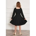 thumbnail image 6 of Arshiner Halloween Black Dress Girls Fall Funeral Casual Father Daughter Dance Dresses for 10-12Y, 6 of 6