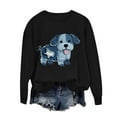 thumbnail image 2 of Cutuoiiu Women's Long Sleeve Graphic Prints Shirts Crewneck Pullover Tops Gifts, 2 of 5