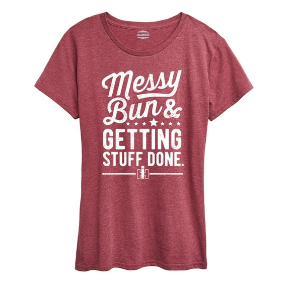 Messy Bun Getting Stuff Done - Women's Short Sleeve Graphic T-Shirt
