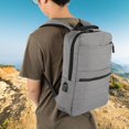 thumbnail image 4 of Mochila de tela Oxford unisex para senderismo, viajes y escalada, diseño liviano, color gris, para aventuras al aire libre, 4 of 8