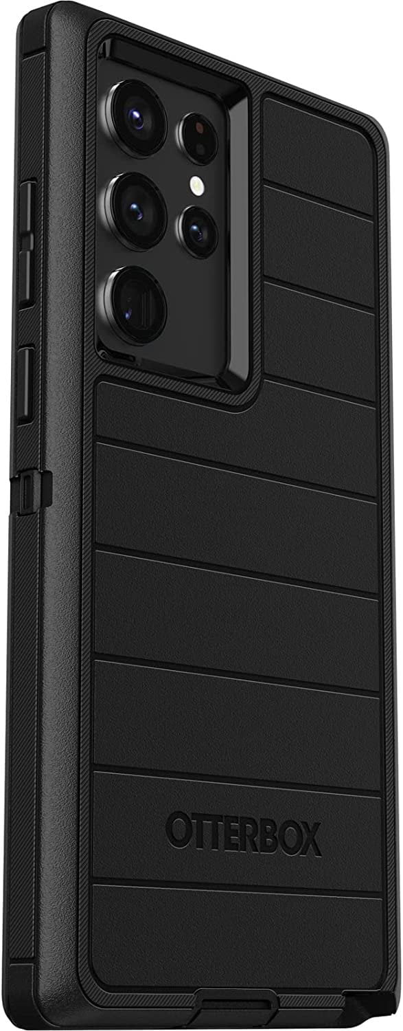 OtterBox Defender Kickstand Holster Cell Phone Case for Samsung Galaxy S22 Ultra, Black