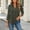 Dark Gray women 3/4 sleeve button down top a1, variant on Loose Fit 3/4 Sleeve Button Down Top for Women, Casual Collared Blouse, Soft Curved Hem Tee for Vacation Office Daily Wear, Red XL