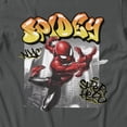 thumbnail image 3 of Marvel Spider-Man NYC Graffiti Superhero Men's T Shirt (Charcoal, S-XXXL), 3 of 4