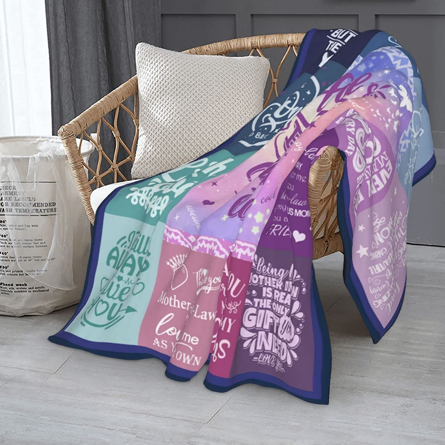 Gifts for Mother-in-Law Blanket 50"x60", Mother-in-Law Birthday Gifts, Mother-in-Law Gifts , Mother-in-Law Gifts from Daughter-in-Law, Best Birthday Gifts for Future Mother-in-Law Throw Blanket