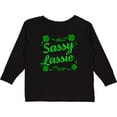 thumbnail image 3 of Inktastic Sassy Lassy with Green 4 Leaf Clovers Boys or Girls Long Sleeve Toddler T-Shirt, 3 of 5