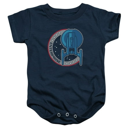 

Star Trek Enterprise Patch Infant Baby Romper Navy