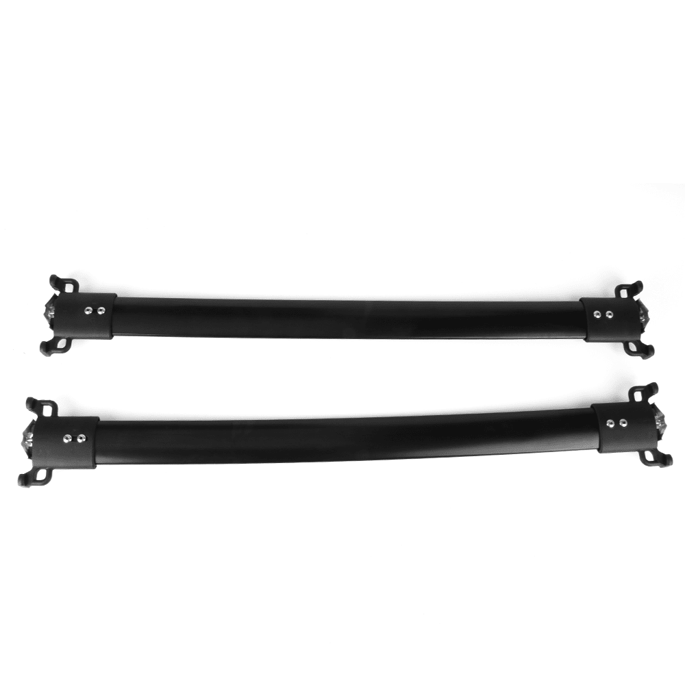 Ikon Motorsports Compatible with 10-17 Chevy Equinox GMC Terrain Factory Style Top Roof Rack Cross Bar Black