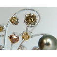 thumbnail image 3 of 6.00ct NATURAL FANCY COLOR YELLOW ORANGE BROWN PINK DIAMOND BROOCH &PEARL, 3 of 12