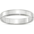 thumbnail image 1 of 14K White Gold 14Kw 4mm Flat With Step Edge Band Size 12.5 Made In United States wfle040-12.5, 1 of 5