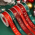 thumbnail image 2 of 5yardsChristmas Ribbon Printed Christmas Polyester Ribbon For Handmade Design Christmas Decoration DIY Cake Bouquet Gift Packing, 2 of 4