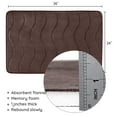 thumbnail image 5 of Astarin Quick Dry Bath Waved Brown Memory Foam Bath Rug, 24" x 36", Non-Slip Backing, 5 of 10