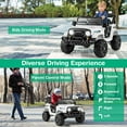 thumbnail image 4 of Gymax 12V Kids Ride on Truck Car w/Remote Control Threaded Wheels 3 Speeds LED Lights White, 4 of 10