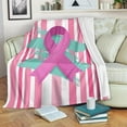 Flannel Cancer Cute Warm Ribbon Blanket Chemotherapy Chemotherapy