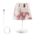 thumbnail image 2 of Cute Bunny Princess Flowers Desk Lamp 3 Color Modes LED Table Lamp Nightstand Reading Light for Bedroom Living Room, 2 of 8