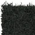 thumbnail image 2 of SAFAVIEH Leather Shag Dimitri Solid Runner Rug, Black, 2' x 8', 2 of 3