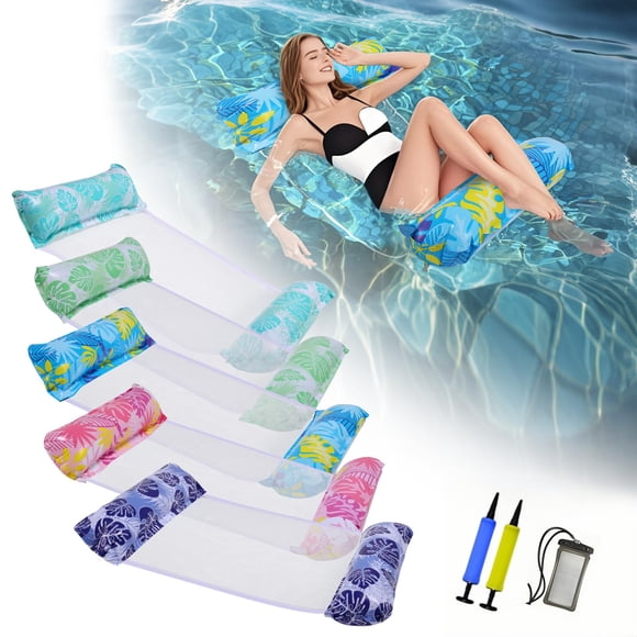 Hamaca de agua inflable Pool Floats CLPCLP para adultos, paquete de 5