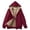 Red, variant on Women's Hooded Knit Coat with Tunic-Style Zip Front Layer for Everyday Comfort and Modern Red XL