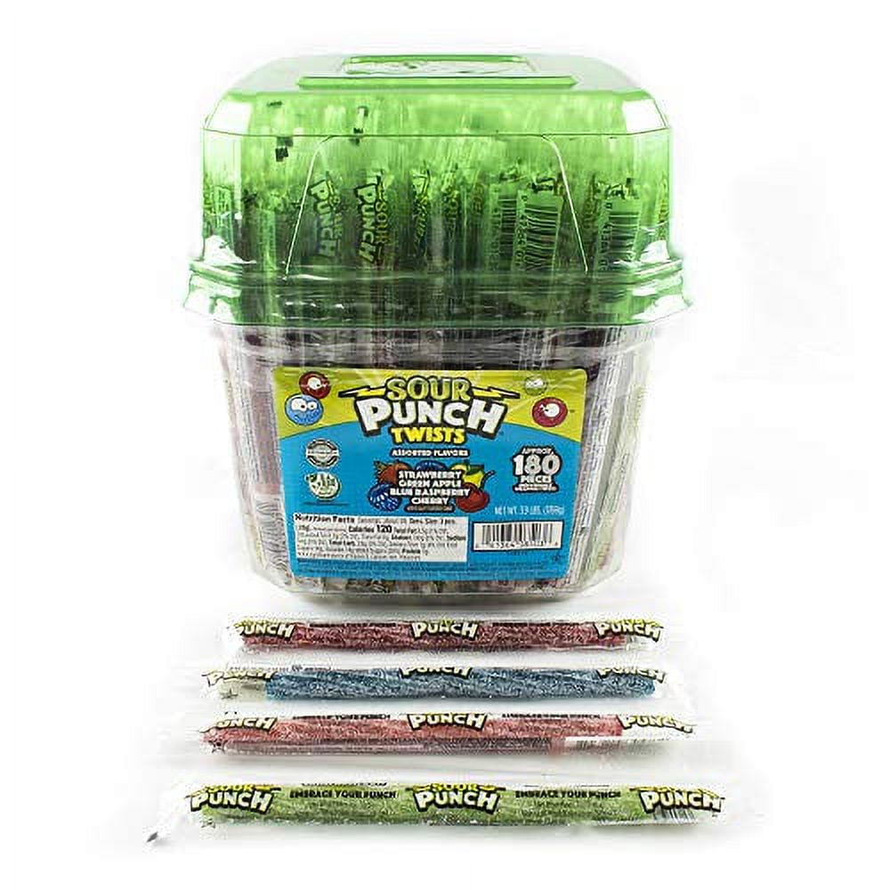 Sour Punch Twists, 6" .. Individually Wrapped Soft & .. Chewy Candy Tub, 4 .. Fruit Flavors, 62.4 Oz